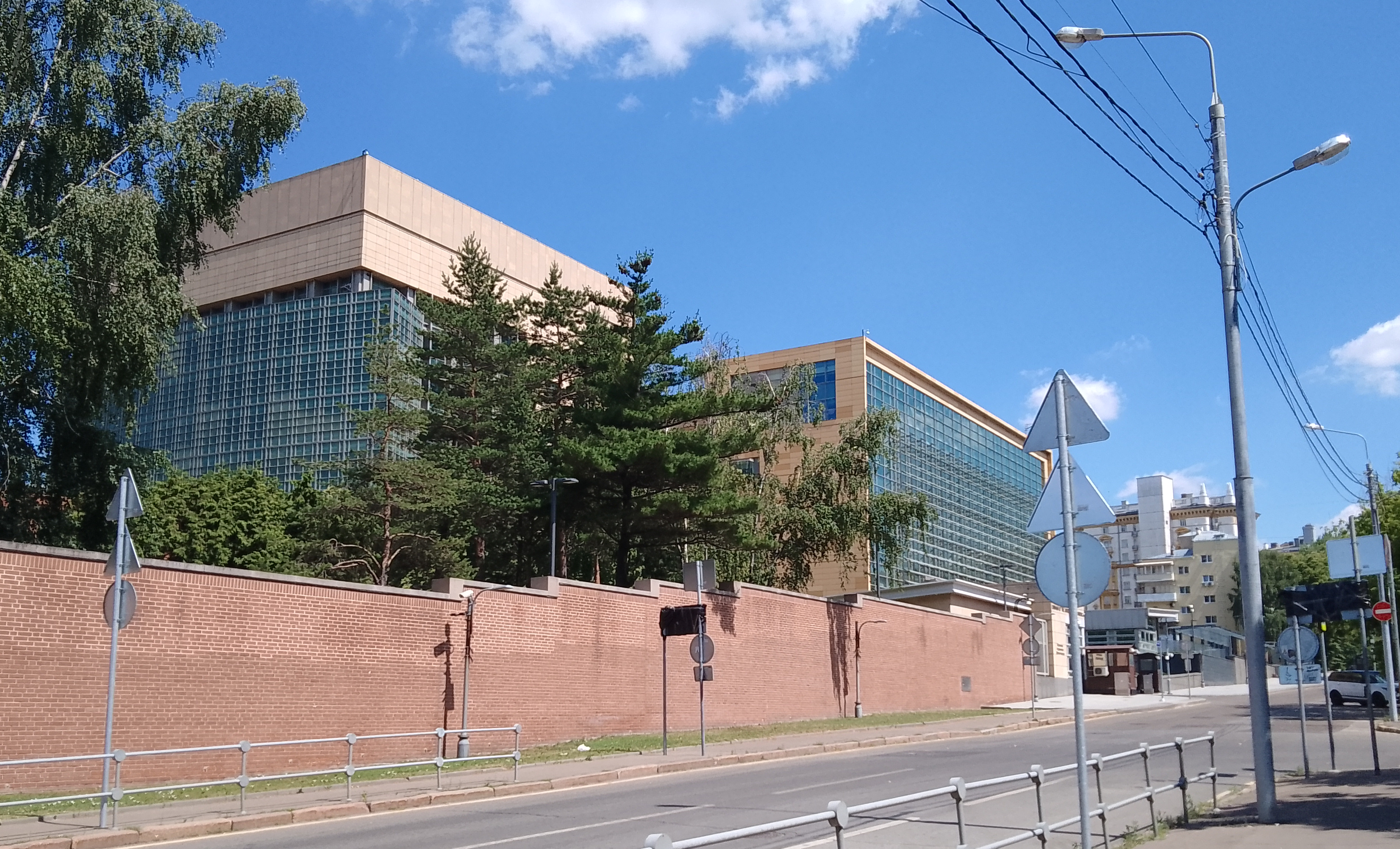 Figure 6 — The U.S. embassy chancery in Moscow. The 1980s new-office-building fiasco — precast components fabricated off-site by the host country and found riddled with implants — became the defini…