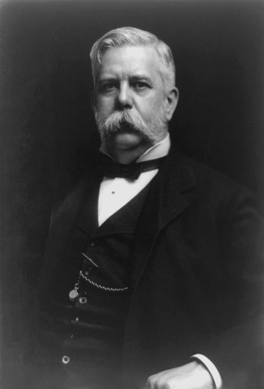 Figure 5 — George Westinghouse (1846–1914), who backed alternating current in America and, through his engineer William Stanley Jr., lit the town of Great Barrington, Massachusetts, in 1886. Source…
